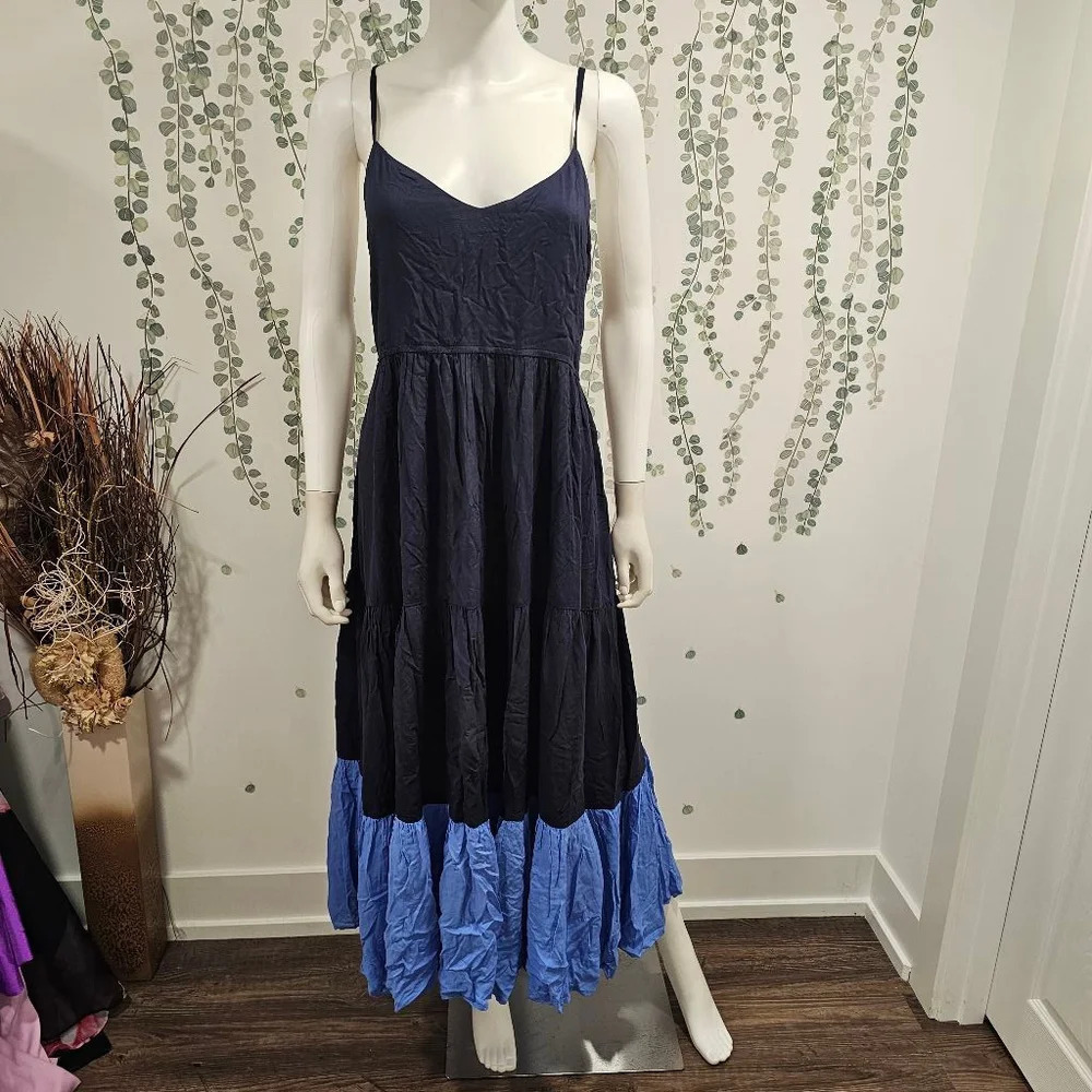 Kate Spade Tiered Cover Up Dress - Color Block Sz L - Picture 3 of 11
